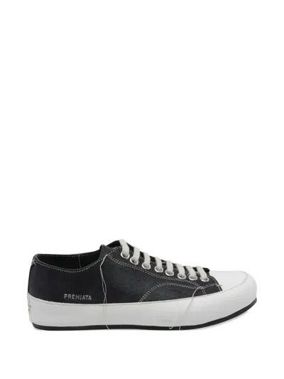 Premiata Round-toe Low-top Casual Shoes In Black