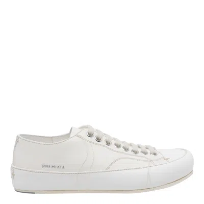 Premiata Round-toe Low-top Sneakers In White