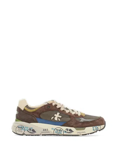 Premiata Mase25 8022 Trainers With Side Logo In Brown