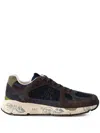 Premiata Mase Sneakers In Blue Suede And Fabric In Blue