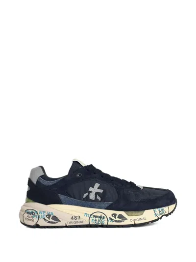 Premiata Retro-inspired Low Top Sneakers For Men In Blue