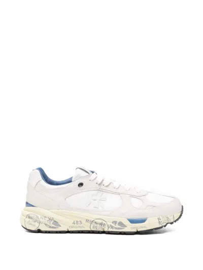 Premiata Mase Logo-patch Sneakers In White