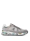 Premiata Low-profile Sneakers With Artistic Graphic Elements In Gray