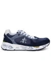 PREMIATA MASE SNEAKER IN BLUE LEATHER AND FABRIC