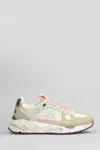 Premiata Mase Sneakers In Beige Suede And Fabric In Beige