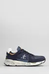 Premiata Mase Sneakers In Blue Suede And Fabric In Blue