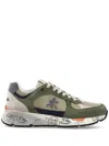 Premiata Suede Mesh Sneakers Logoed Sole In Green