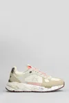 Premiata Mase Sneakers In Beige Suede And Fabric In Beige