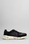 PREMIATA MASE SNEAKERS IN BLACK SUEDE AND FABRIC