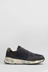Premiata Mase Sneakers With Contrast Stitching And Mesh Panels In Marrone