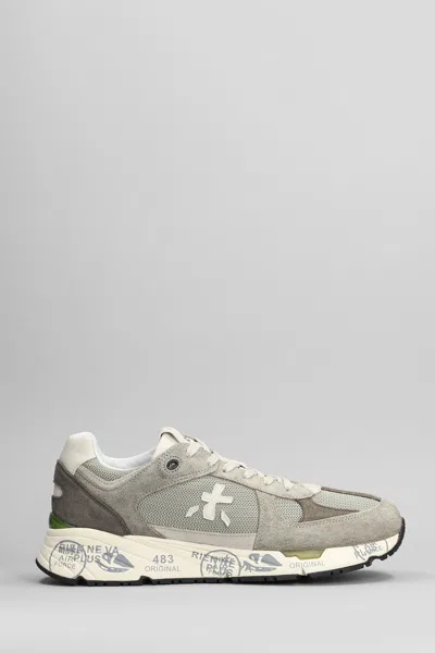 Premiata Mase Trainers In Taupe Suede And Fabric