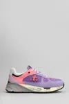Premiata Mase Sneakers In Viola Suede And Fabric In Purple