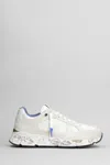 Premiata Mase Sneakers In White Suede And Fabric In White