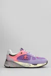 Premiata Mase Sneakers In Viola Suede And Fabric In Purple