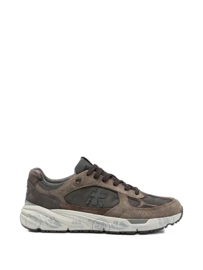 Premiata Suede Low-top Sneakers In Brown