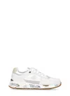 Premiata Casual Sneakers With Contrast Sole And Perforations