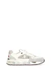 Premiata Bianco Sneakers With Textured Blend