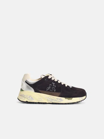 Premiata 'mased 7895' Brown Suede Blend Sneakers