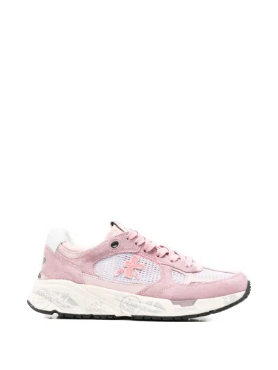 Premiata Mased 8220 Logo-patch Sneakers In Pink