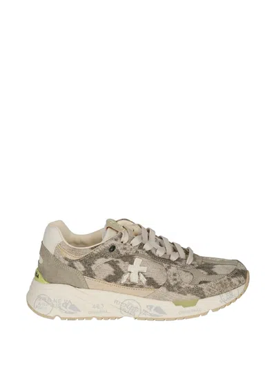 Premiata Mased Animal-print Sneakers In Neutral