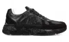 Premiata Casual Low Top Sneakers With Fabric Upper In Black