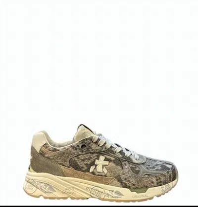 Premiata Mased Military Print Lace Sneakers In Multi