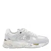 Premiata Mased Mesh-panel Suede Sneakers In White