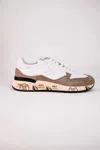Premiata Men's Landeck Sneakers In White/beige In Multi