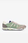 Premiata Men's Lucy Sneaker In Green/gray In Multi