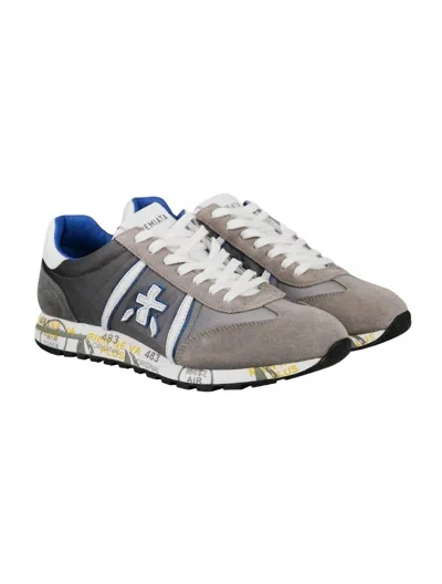 Premiata Men's Lucy Sneakers In Blue/gray In Multi