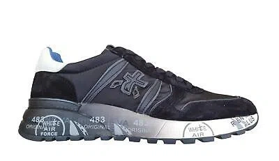 Pre-owned Premiata Men's Shoes Sneakers Nylon And Suede Lander_7079 Black