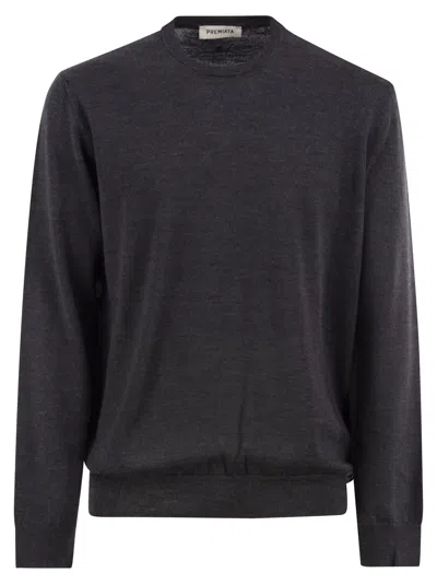 Premiata Merino Wool Crew-neck Jumper In Black