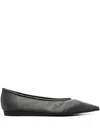 Premiata Mesh-design Ballerina Shoes In Monorub Nero Fod Ma