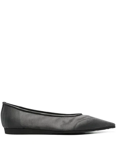 Premiata Mesh-design Ballerina Shoes In Monorub Nero Fod Ma