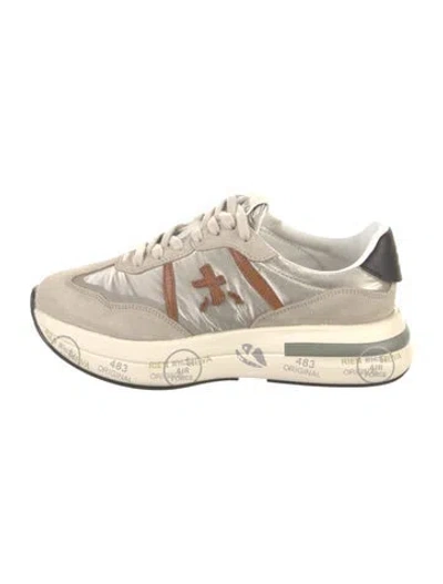 Pre-owned Premiata Mesh Graphic Print Athletic Sneakers In Neutrals
