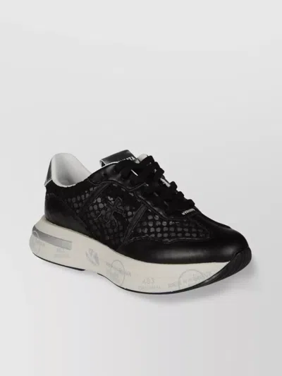 PREMIATA MESH PANEL SNEAKERS METALLIC ACCENT