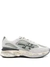 Premiata Moerun Sneakers In Grey Suede And Fabric In Multi