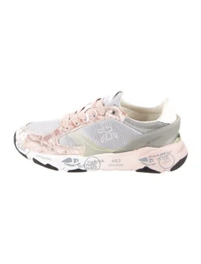 Pre-owned Premiata Mesh Patterned Athletic Sneakers In Gray