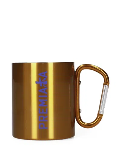 Premiata Metal Travel Mug In Gold