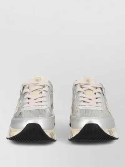 Premiata Mesh Panels Rubber Sole Metallic Accents Sneakers In Multi