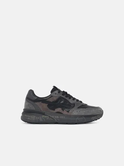 Premiata 'mick 0.1' Black Leather Sneakers In Multi