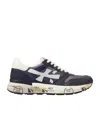 Premiata Low Top Mick Sneakers With Contrasting Sole In Blue
