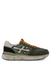 Premiata Mick 7244 Suede And Nylon Sneaker In Verde