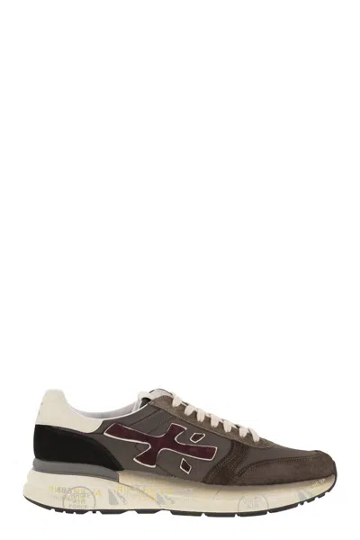 Premiata Mick 7714 - Sneakers With Side Logo In Brown