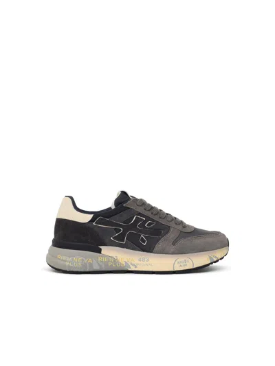 Premiata 'mick 8433' Grey Suede Blend Sneakers In Multi