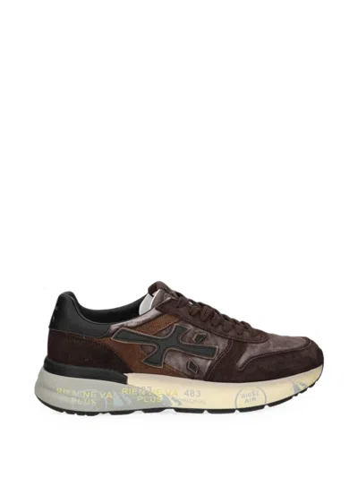 Premiata Mick 8434 Panelled Sneakers In Brown