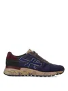 Premiata Mick Sneakers In Blue Suede And Technical Fabric In Blue