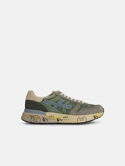 Premiata 'mick' Green Suede Blend Sneakers
