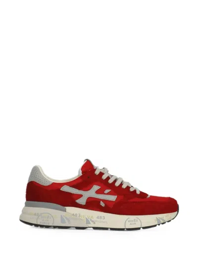 Premiata Mick Logo-patch Sneakers In Red