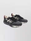 Premiata Mick Model Round Toe Sneakers With Suede Accents In Black
